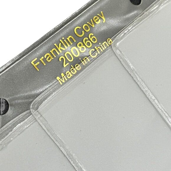 Franklin Covey 200866 Clear 4 Slot Flip Business Card Holder Pages Compact Plann - Picture 2 of 3